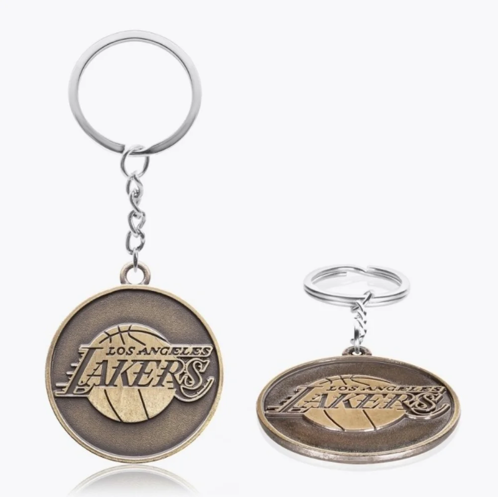 NBA Los Angeles Lakers Basketball Metal Gold Keychain NEW Lebron James